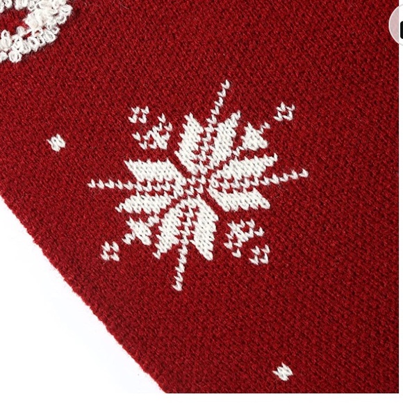 Sattiyrch Knit Christmas Tree Skirt,Luxury Cable Knitted Thick Rustic Xmas - Picture 5 of 8